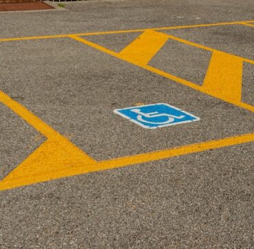 parking space reserved for disabled people